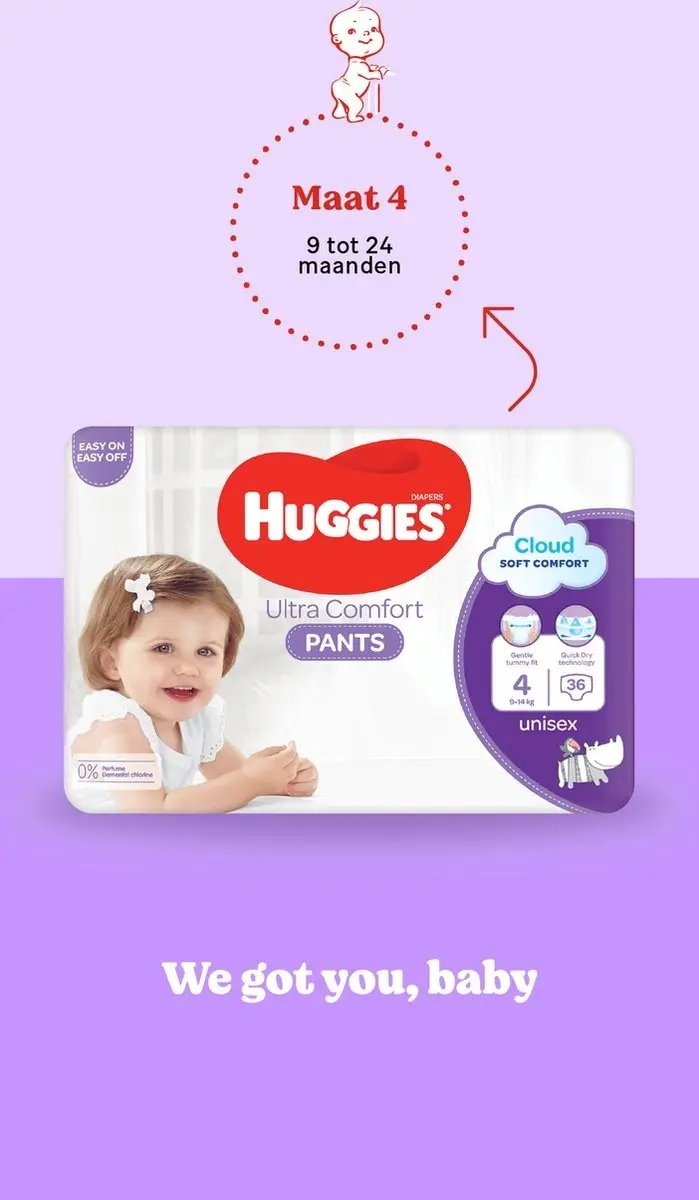 Huggies Ultra Comfort Luierbroekjes Maat 4