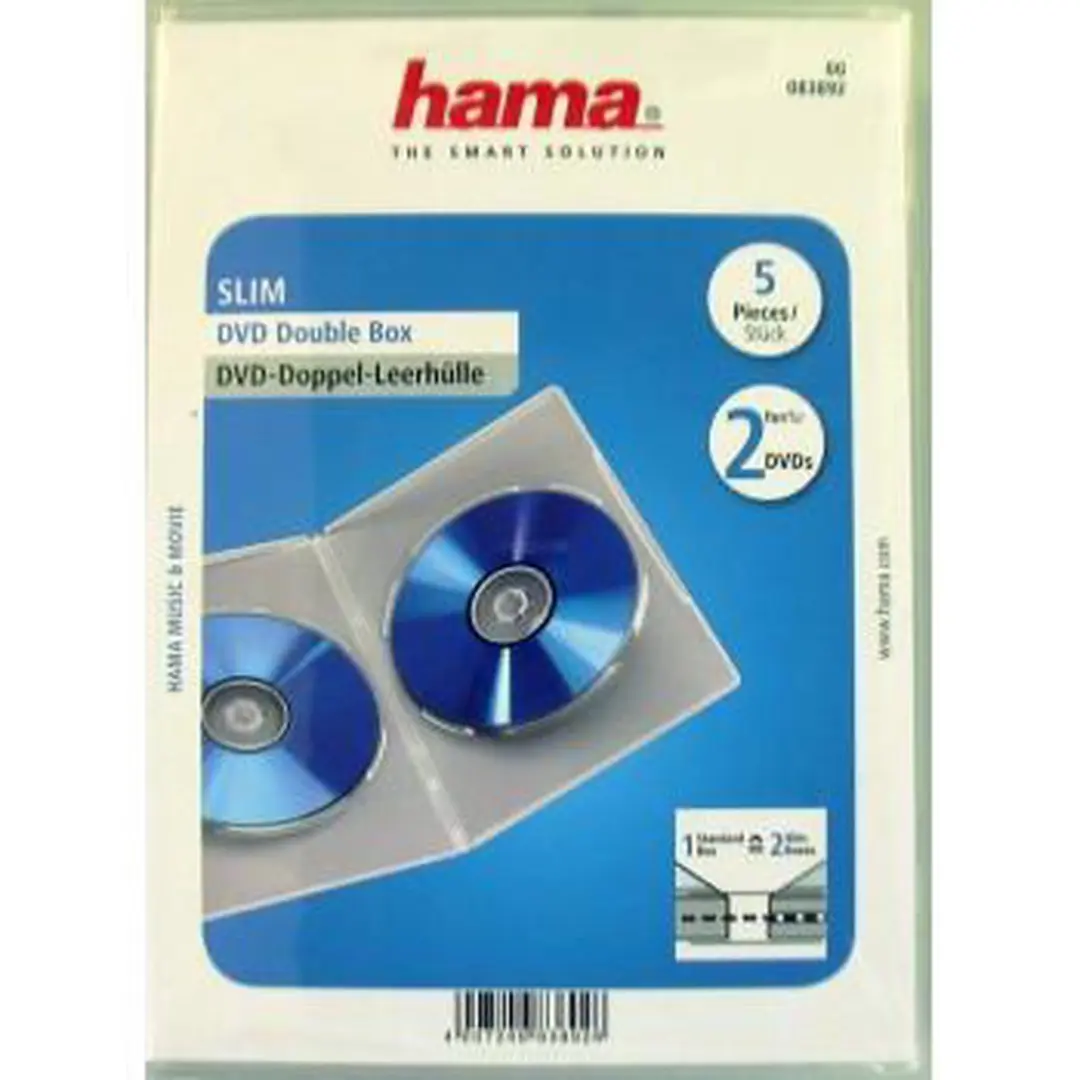 Hama Dvd Slim Double-Box Transparant - 25 Stuks
