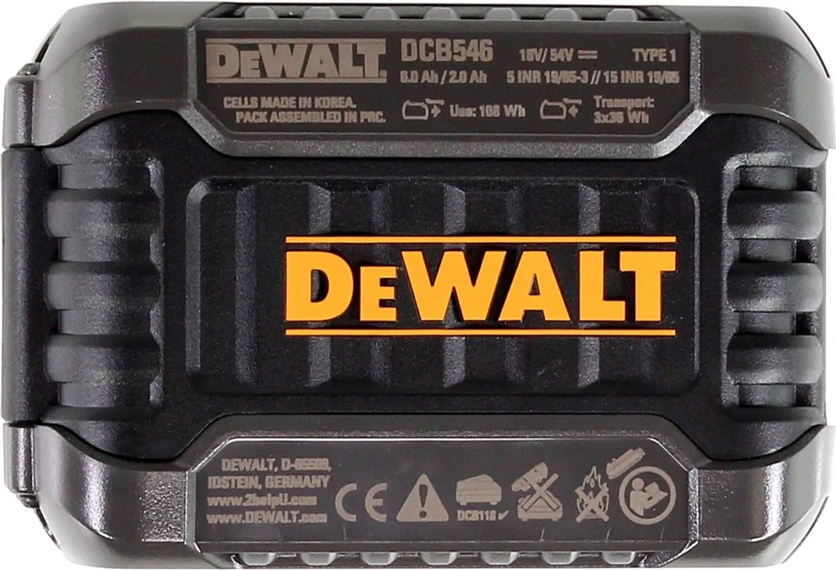 DeWalt DCB118T1 XR FlexVolt Starterset - 6,0 Ah Accu - afbeelding 5 van 5