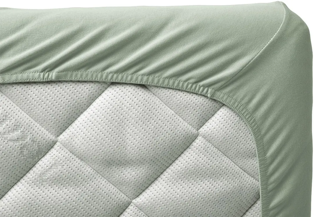 Leander Organic Hoeslaken Sage Green 60x120cm