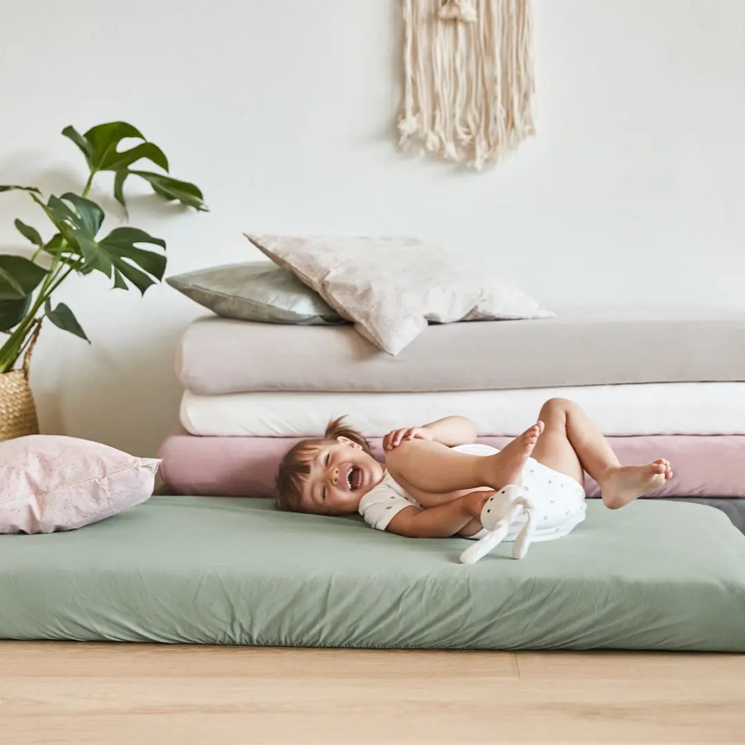 Leander Organic Hoeslaken Sage Green 60x120cm