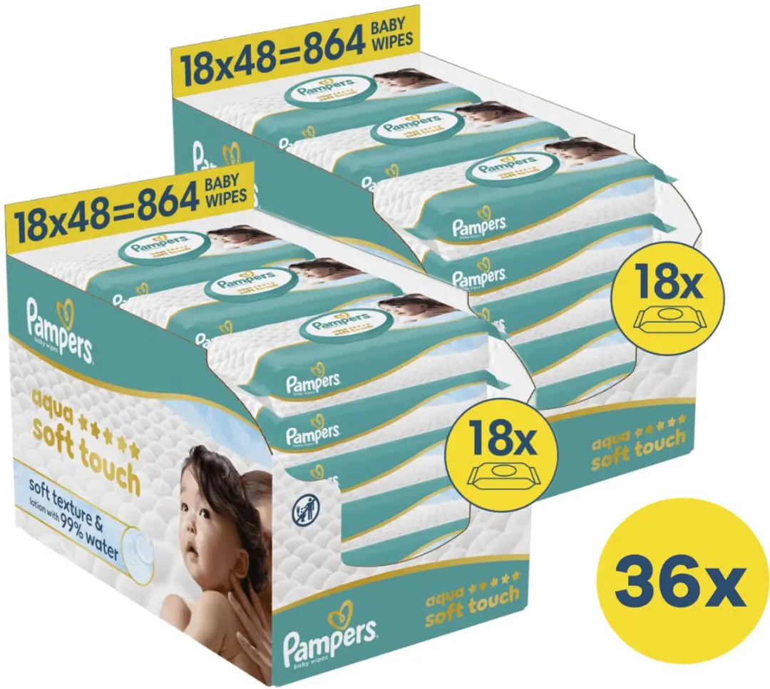 Pampers Aqua Soft Touch Billendoekjes