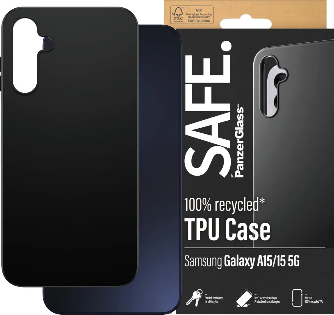 PanzerGlass TPU Backcover Samsung Galaxy A15 - Zwart