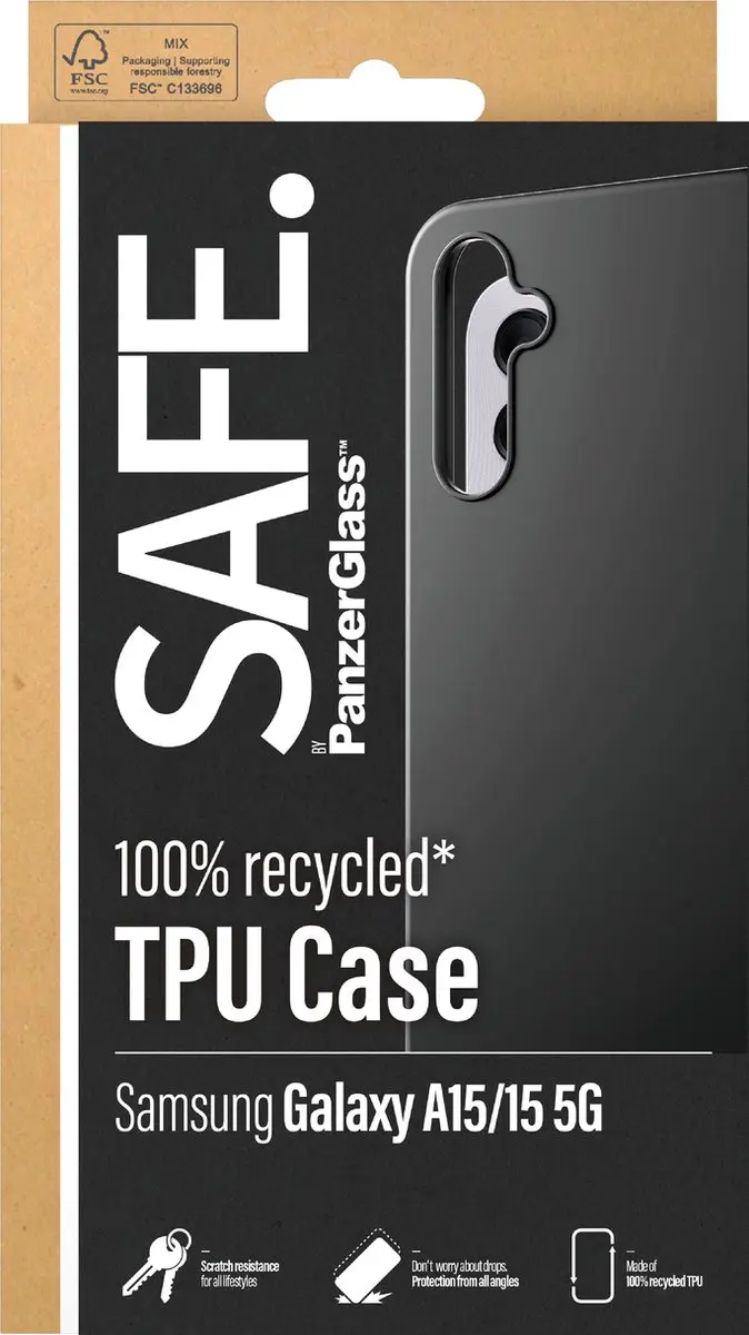PanzerGlass TPU Backcover Samsung Galaxy A15 - Zwart
