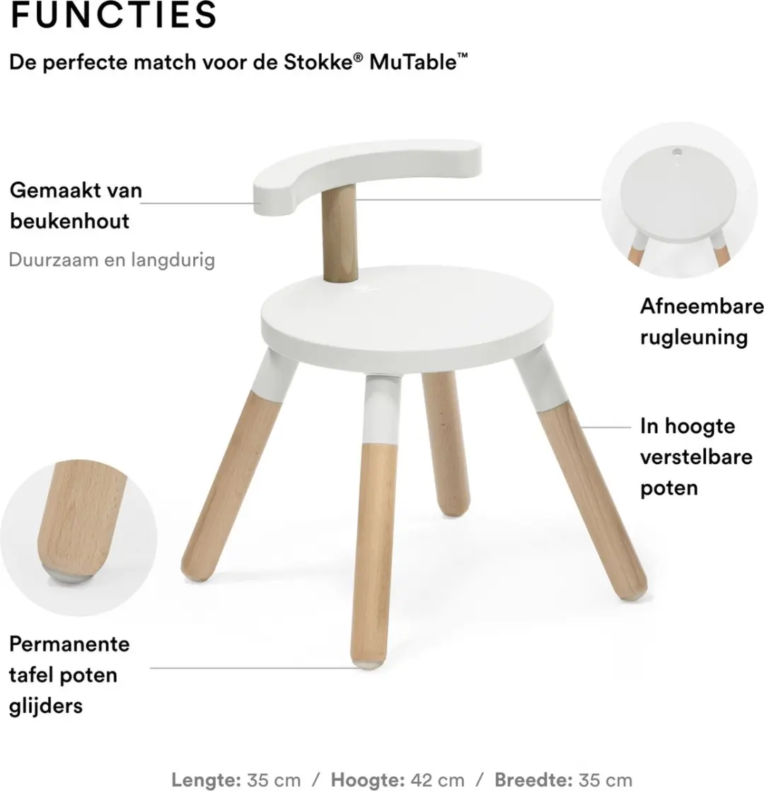 Stokke MuTable Stoel - Wit