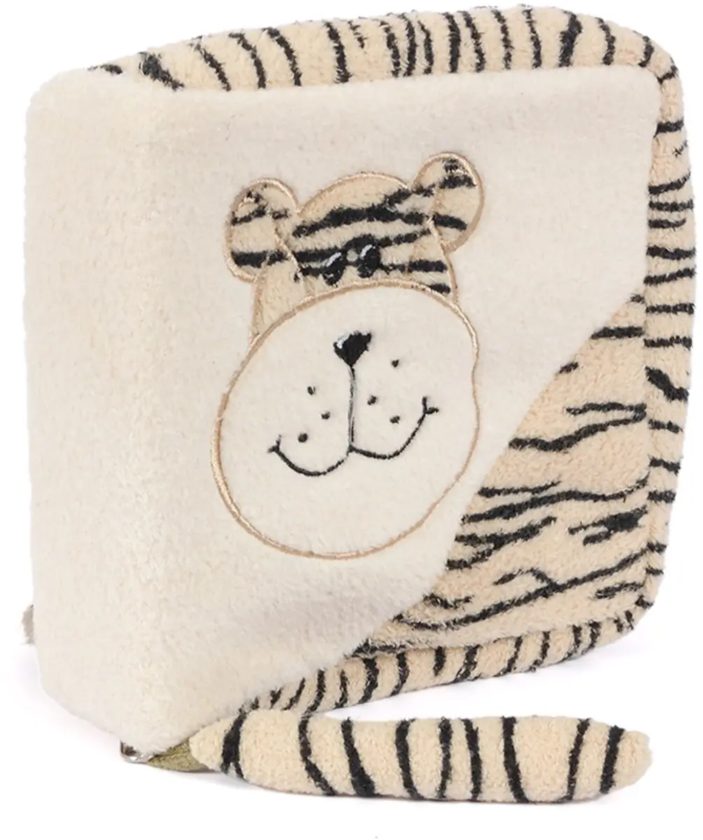 PIA Soft Toys Tijger CD-etui 17cm - Bruin/Beige/Zwart/Wit