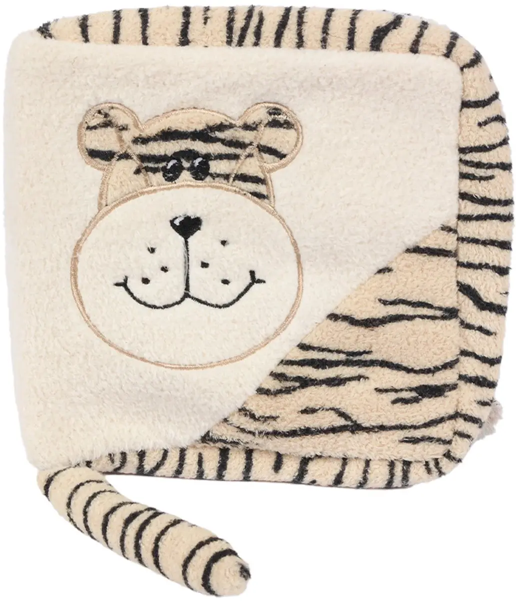 PIA Soft Toys Tijger CD-etui 17cm - Bruin/Beige/Zwart/Wit
