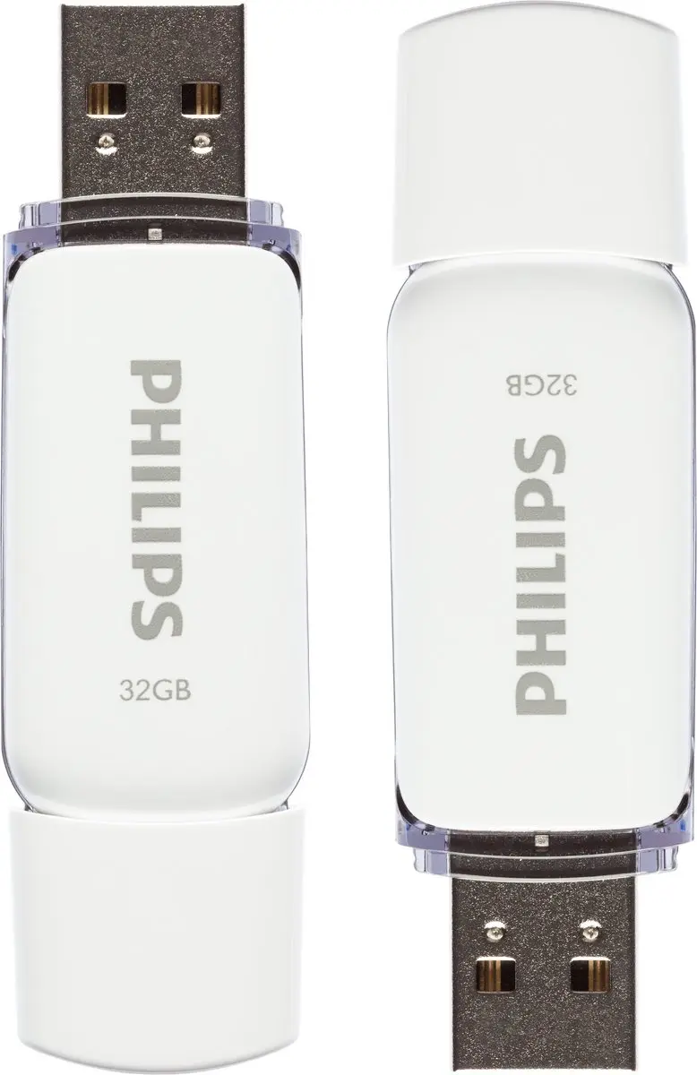 Philips USB Stick 32GB - Wit - 2 Stuks