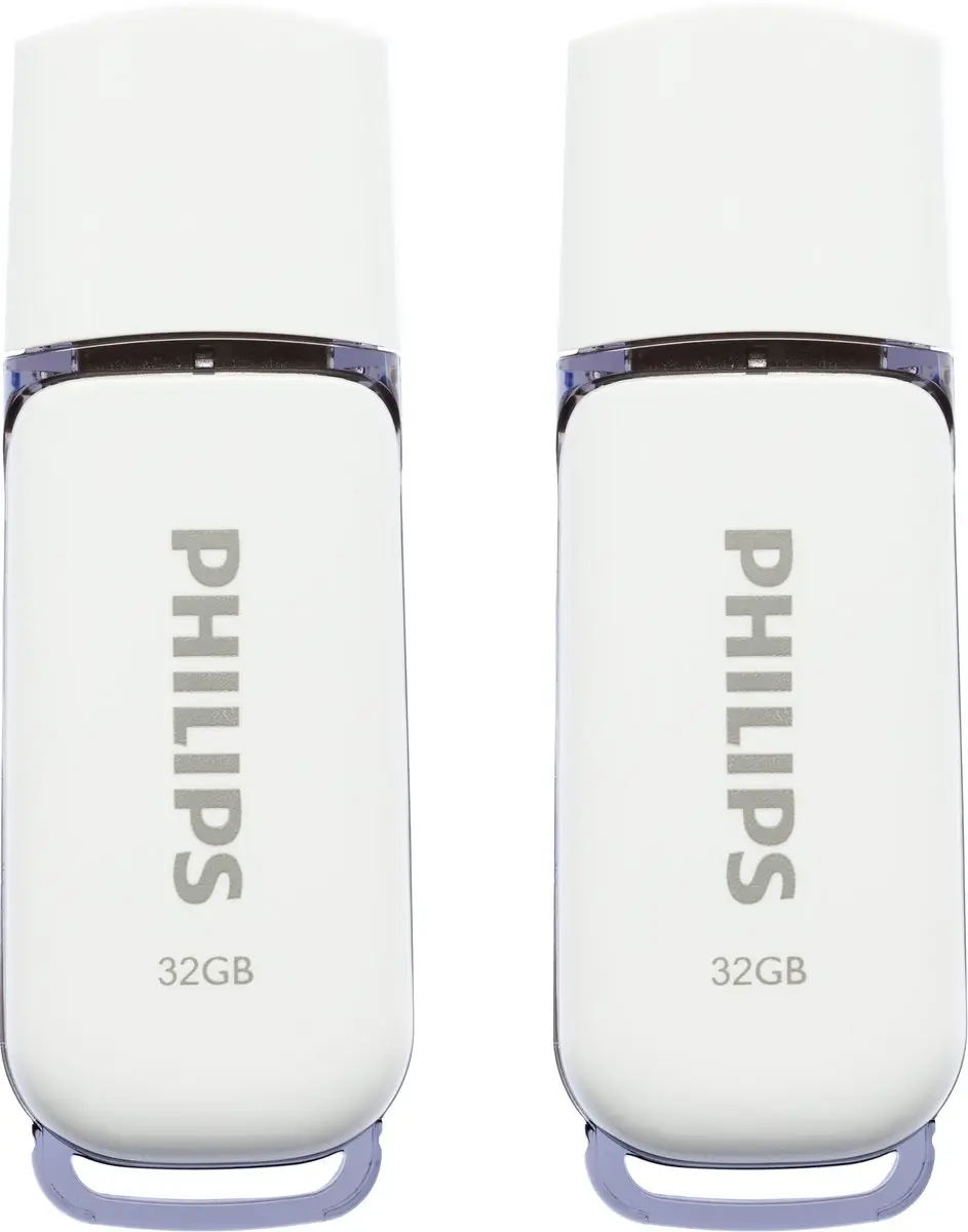 Philips USB Stick 32GB - Wit - 2 Stuks