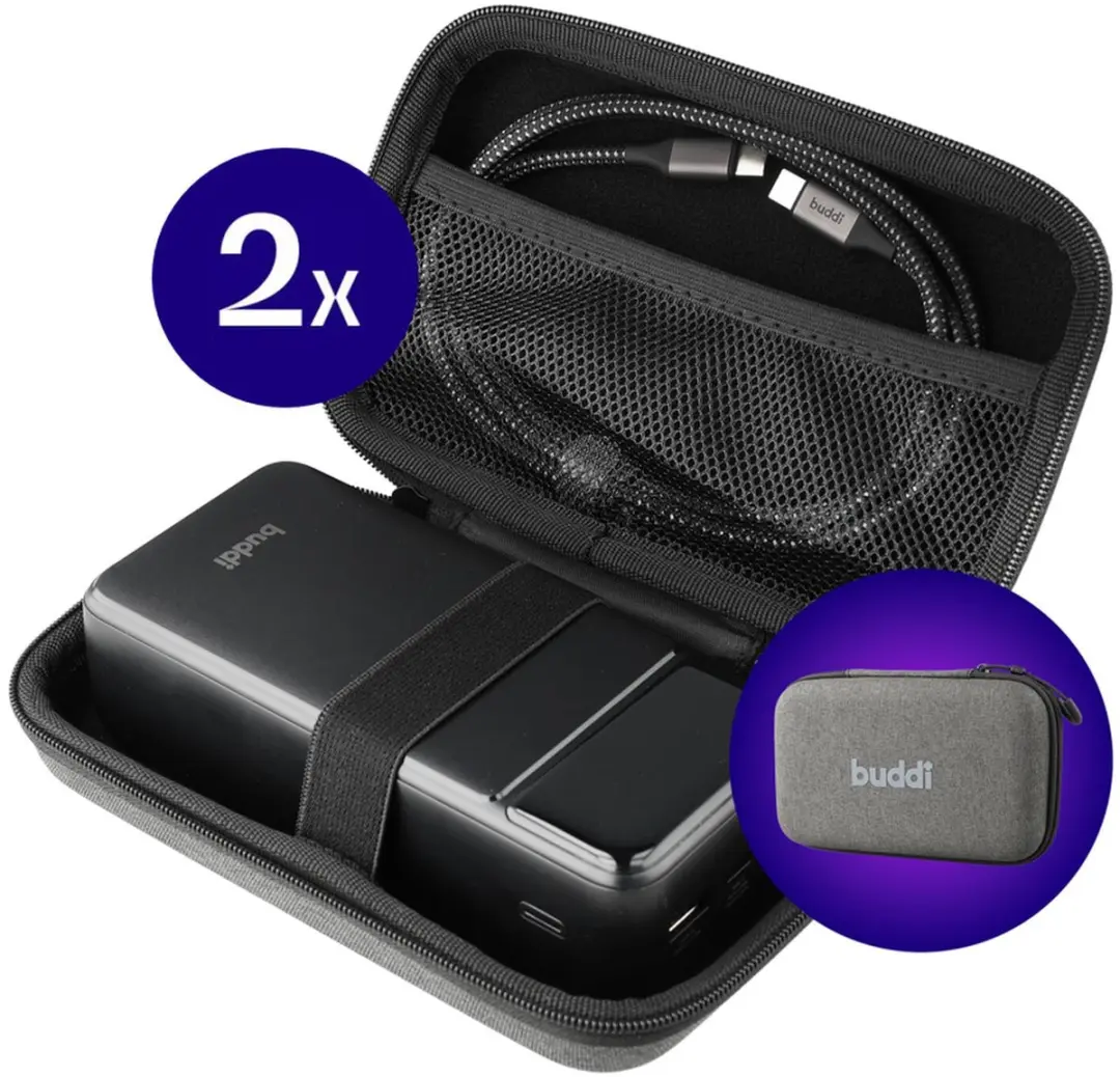 Buddi Sorted Powerbank Hoes 2-Pack