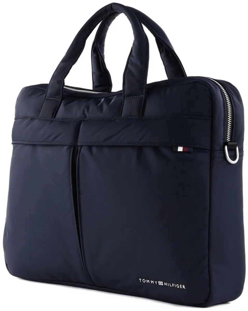 Tommy Hilfiger Signature AM0AM12215 Laptoptas - 17 inch - Blauw