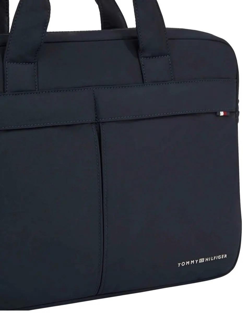 Tommy Hilfiger Signature AM0AM12215 Laptoptas - 17 inch - Blauw