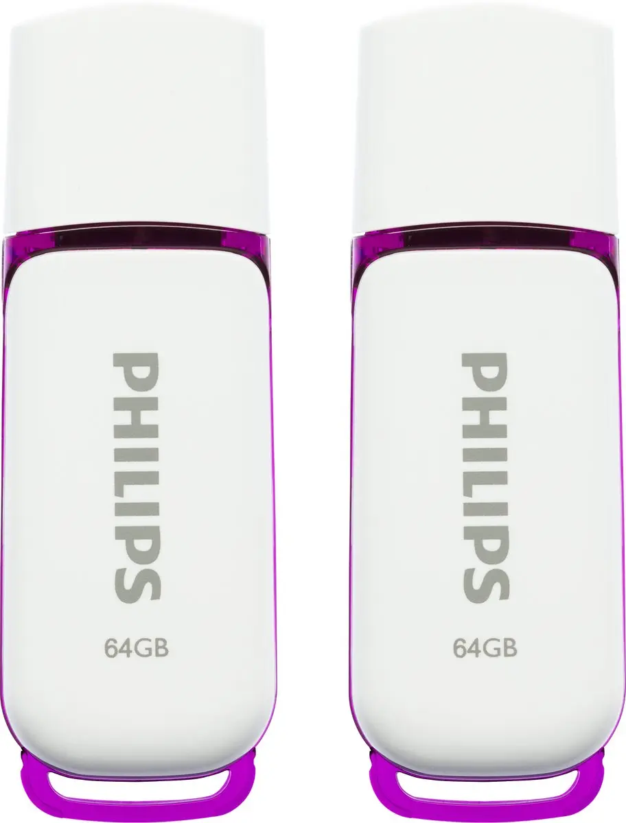Philips USB Stick 64GB - 2 Stuks - Paars