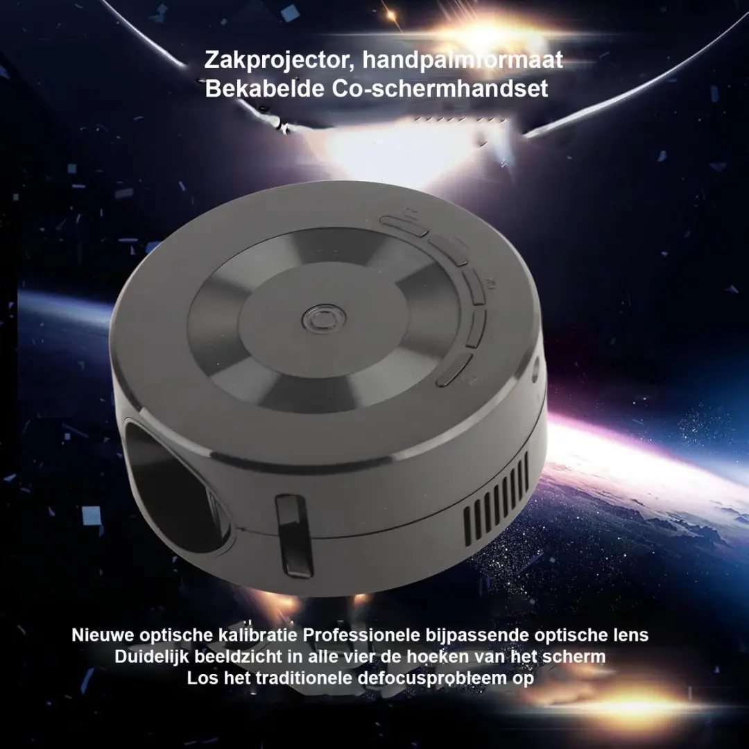 Mini Draagbare LED Projector - Oogbescherming - Zwart - afbeelding 6 van 6