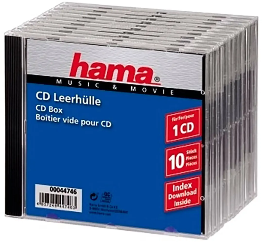 Hama CD-Box 10 Stuks - Transparant - MPN 00044746