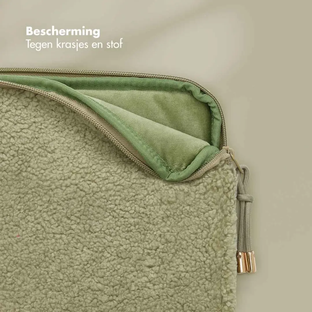 Selencia Teddy Sleeve 14 inch - Sage Green