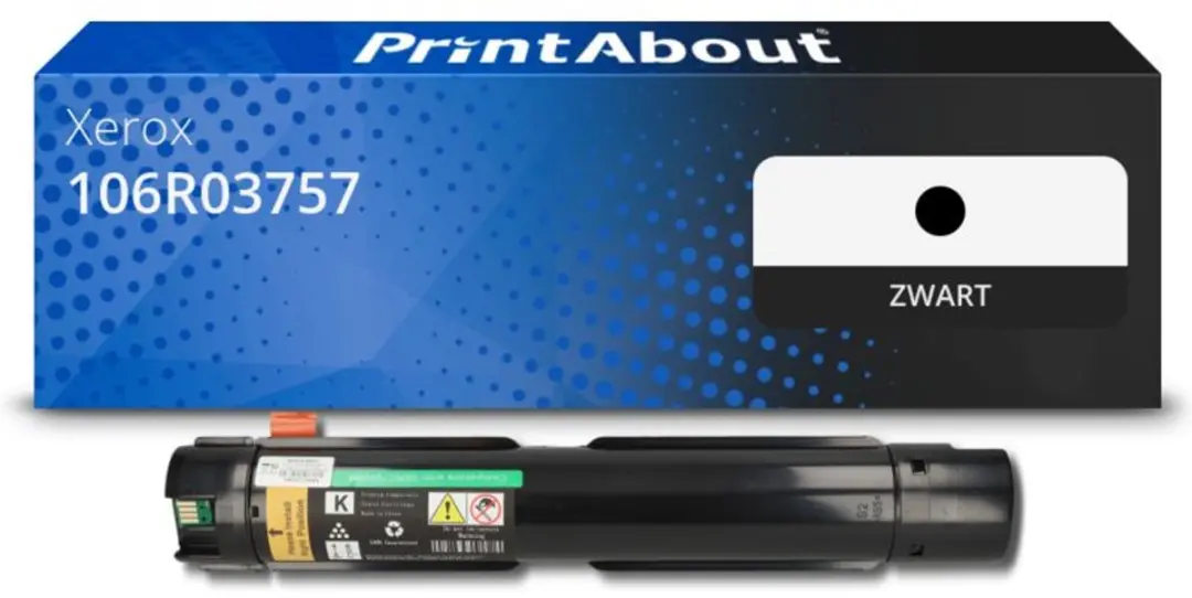 PrintAbout Toner 106R03757 Zwart