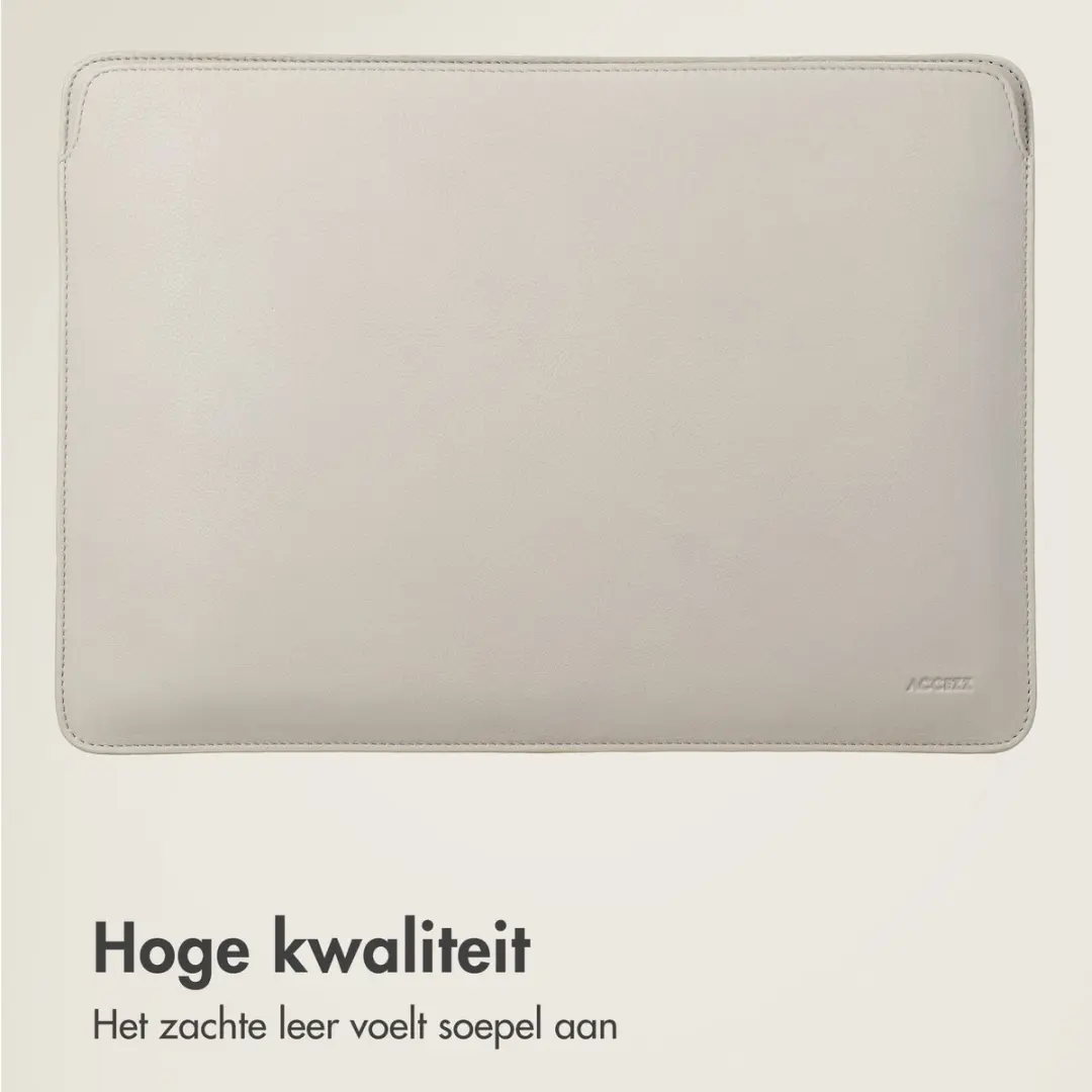 Accezz Leather Laptophoes 15" - Beige