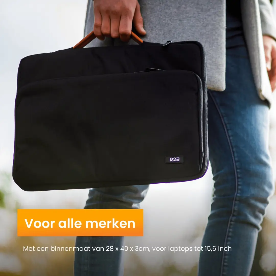 R2B Laptoptas Lelystad 15.6 inch - Zwart
