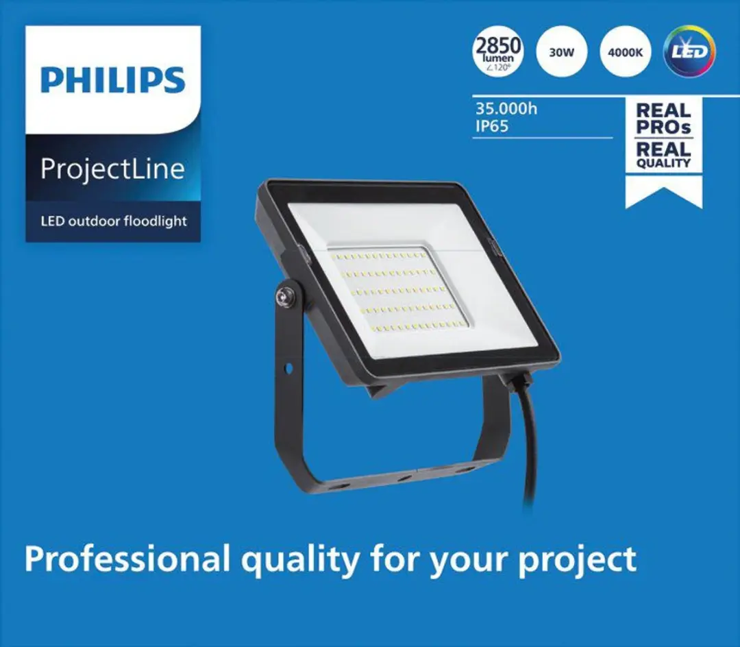 Philips ProjectLine Straler 30W Koel Wit 4000K - 8719514954526