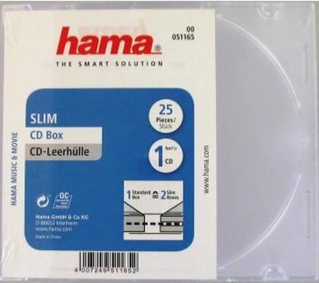 Hama Cd Slim Box 25 Stuks