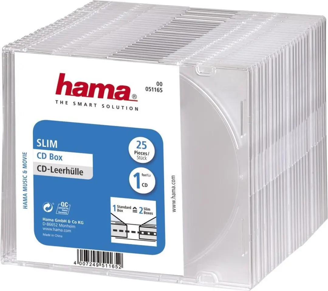 Hama Cd Slim Box 25 Stuks - Transparant