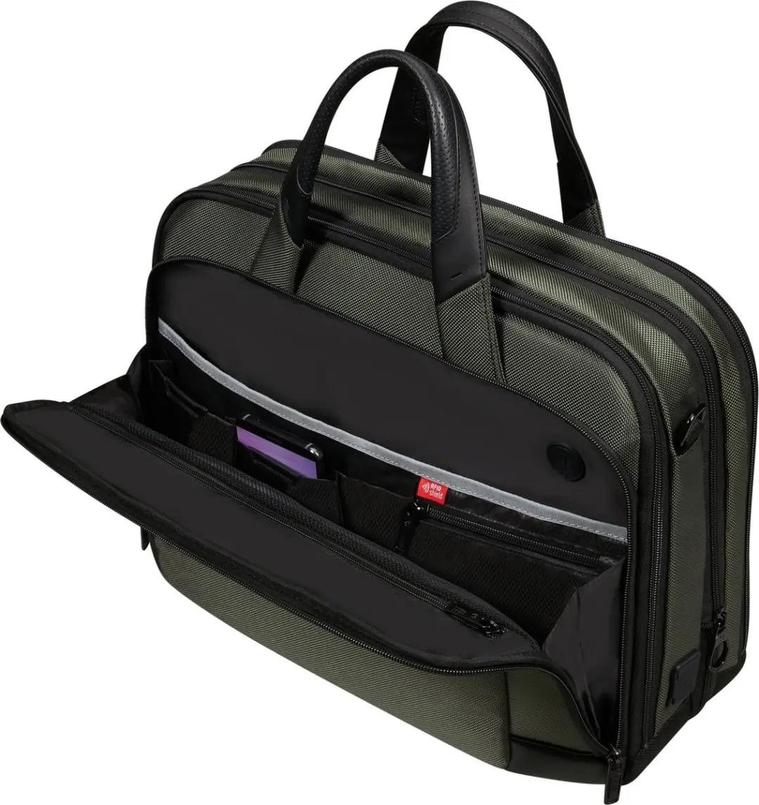 Samsonite Pro-Dlx 5400520216779 Laptopschoudertas 15.6" - 16/23L - Green