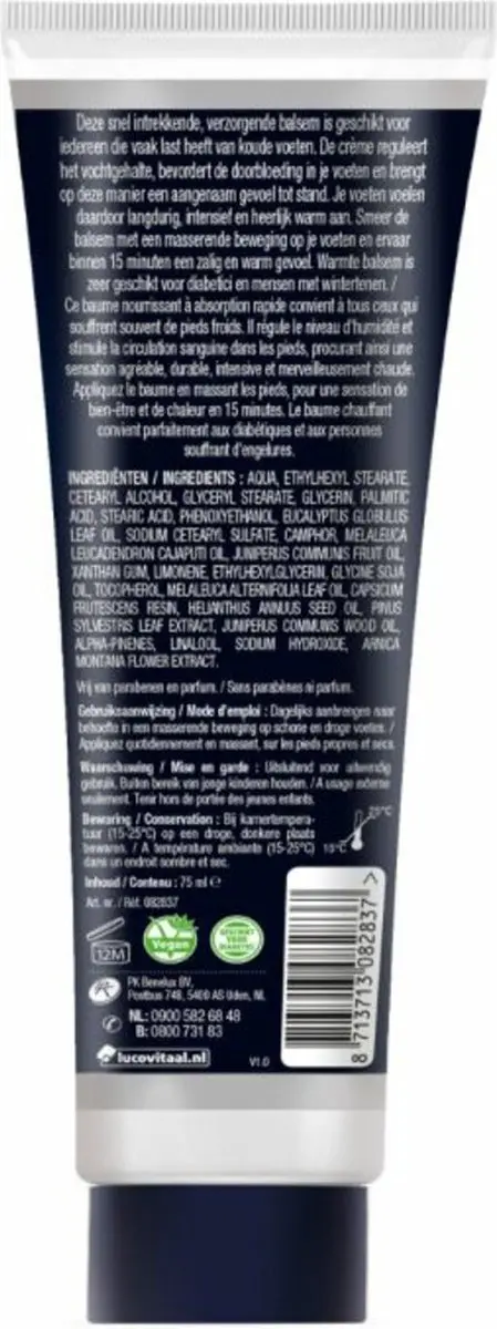 Lucovitaal Voeten Warmte Balsem 75ml - 3 Stuks