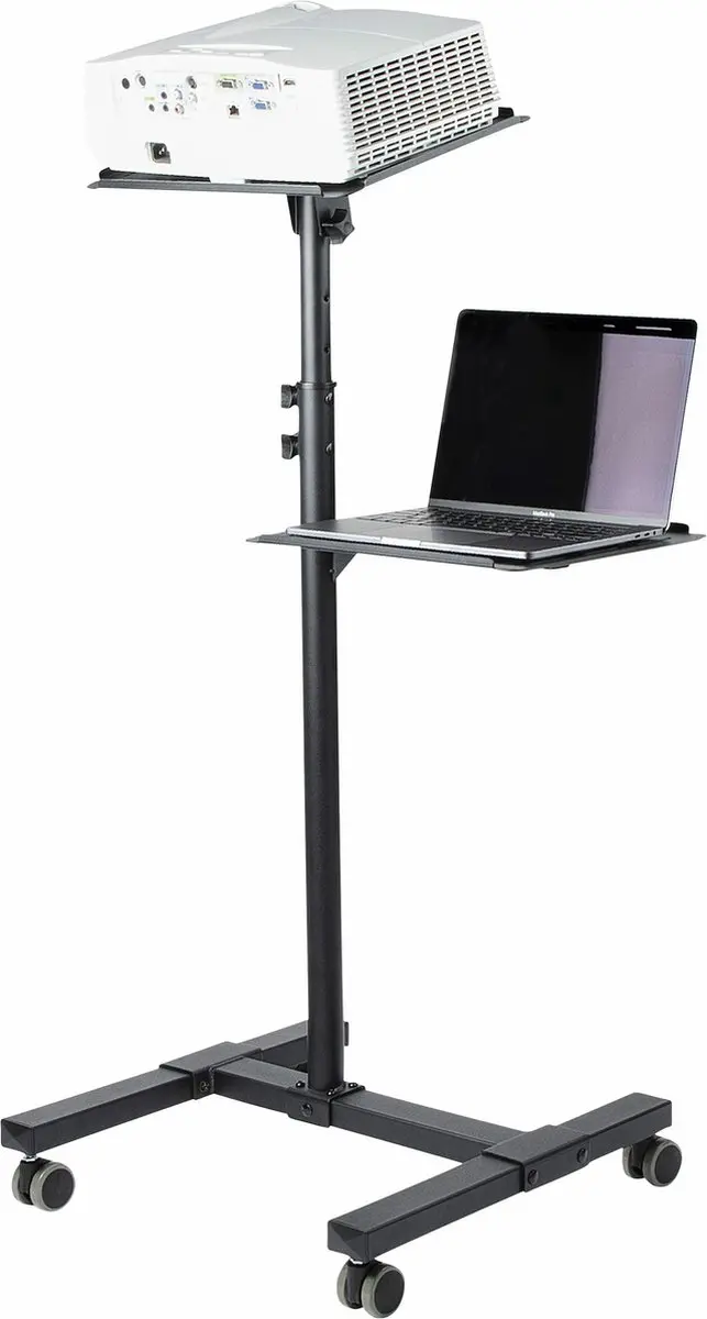 Startech Beamertafel ADJPROJCART Laptop Trolley - Zwart