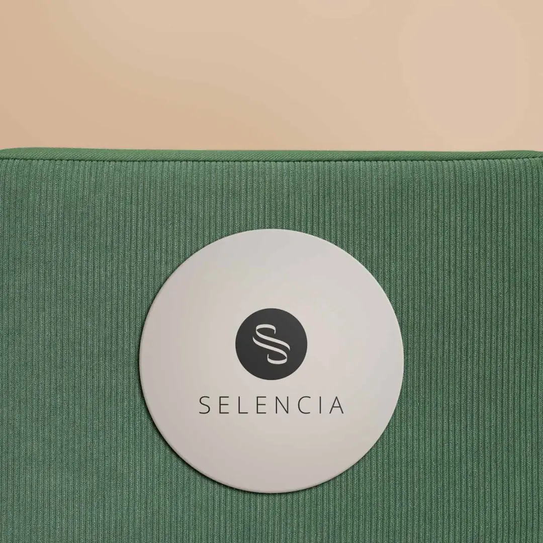 Selencia Corduroy Laptophoes 14" - Sage Green