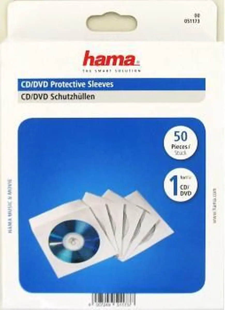 Hama CD/DVD Hoesjes Wit 50 Stuks