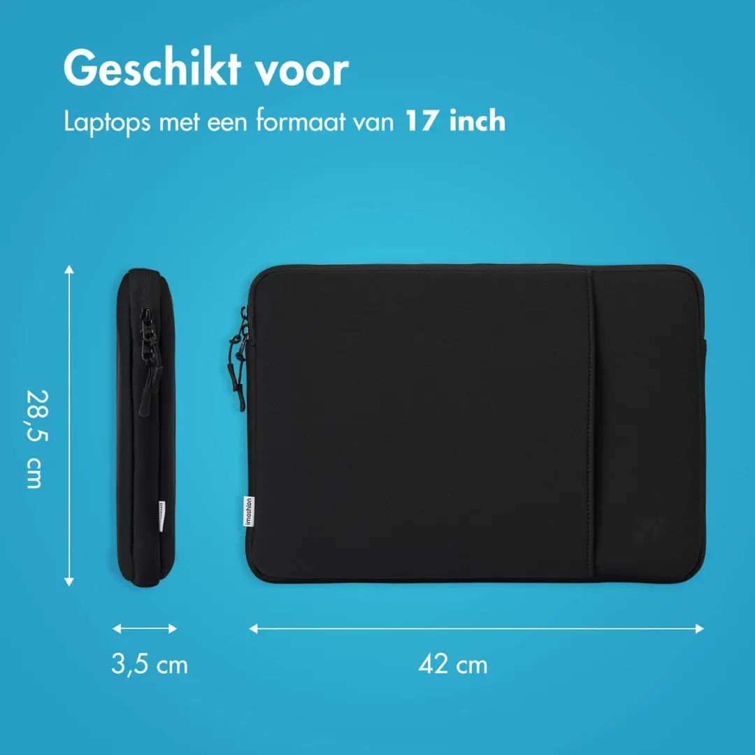 Imoshion Laptophoes 17 inch - 2 Vakken - Zwart