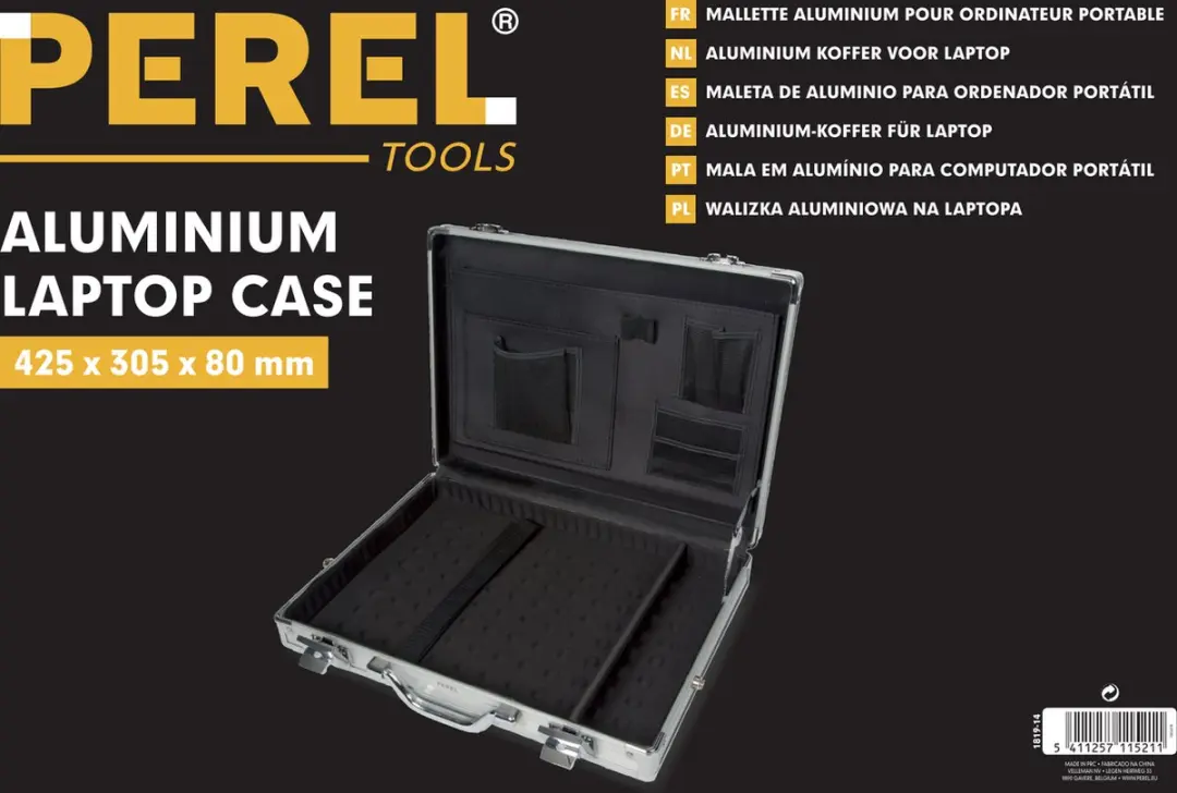 Perel Aluminium Laptopkoffer 1819-4 - 15.4" - Zilver
