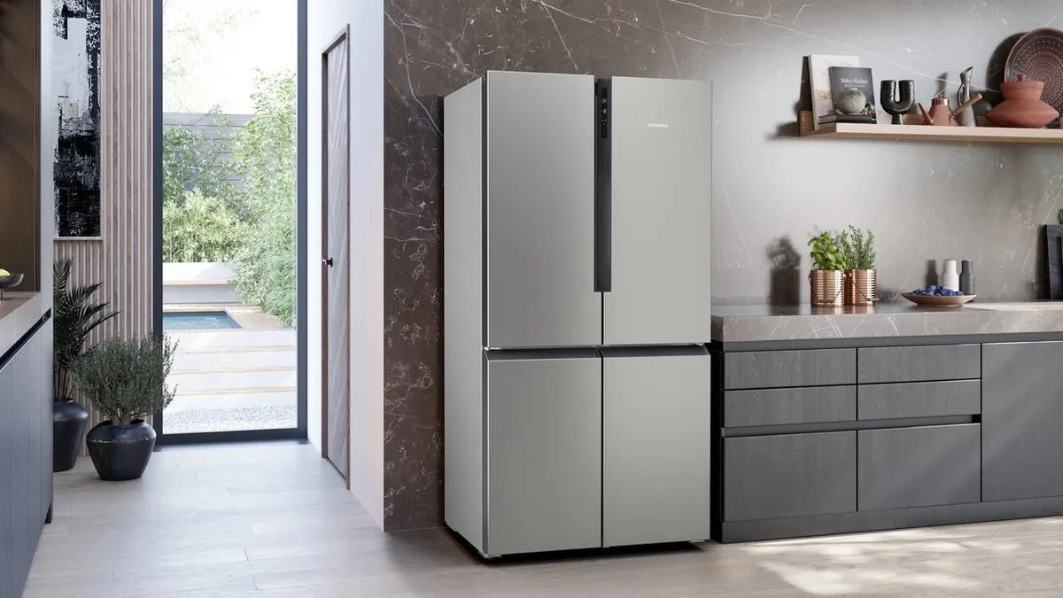 Siemens iQ300 KF96NVPEA Amerikaanse Koelkast - 605L - Zilver