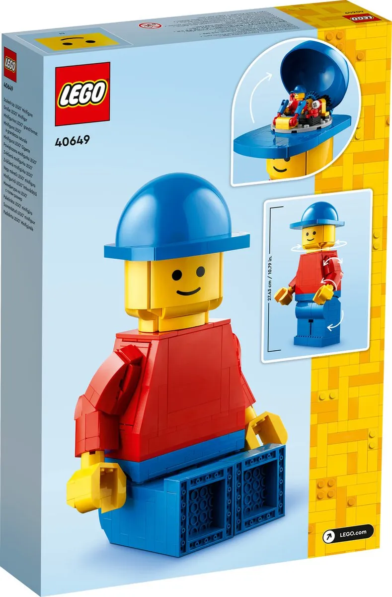 LEGO Classic 40649 Supergrote Minifiguur Set - 654 Stukken - Rood/Blauw/Geel