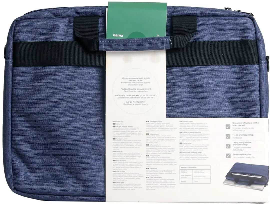 Hama Tayrona Notebooktas 14,1" - Blauw - 2 Vakken
