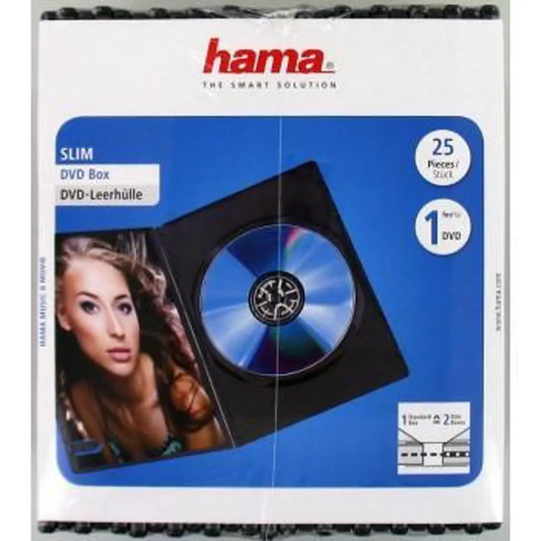 Hama Dvd Slim Box MPN 00051182 - 25 Stuks Zwart