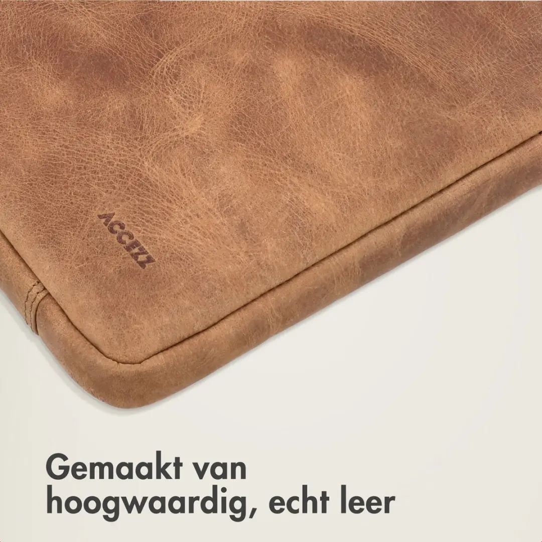 Accezz Leather Laptophoes 16 inch - Cognac