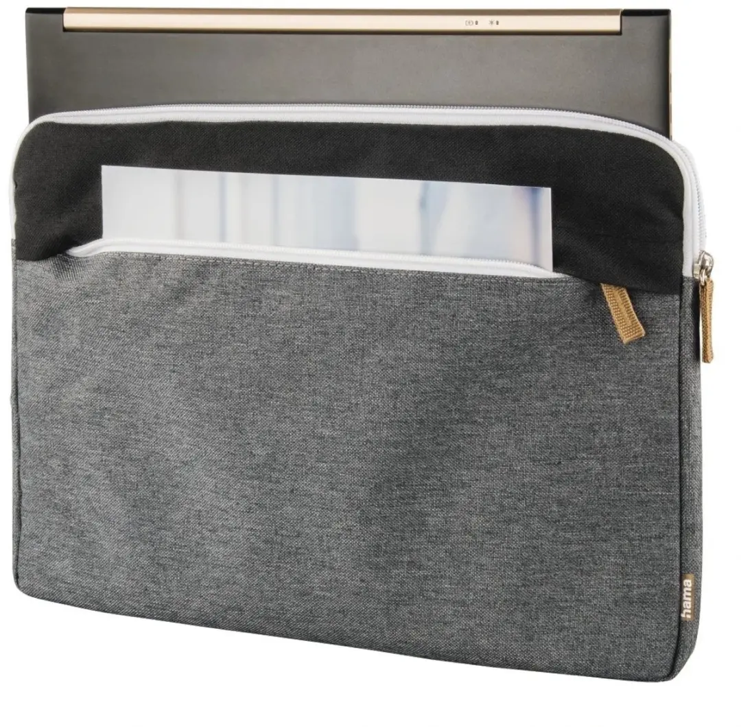 Hama Florence Laptop Sleeve 34cm - Zwart/Grijs - afbeelding 6 van 6