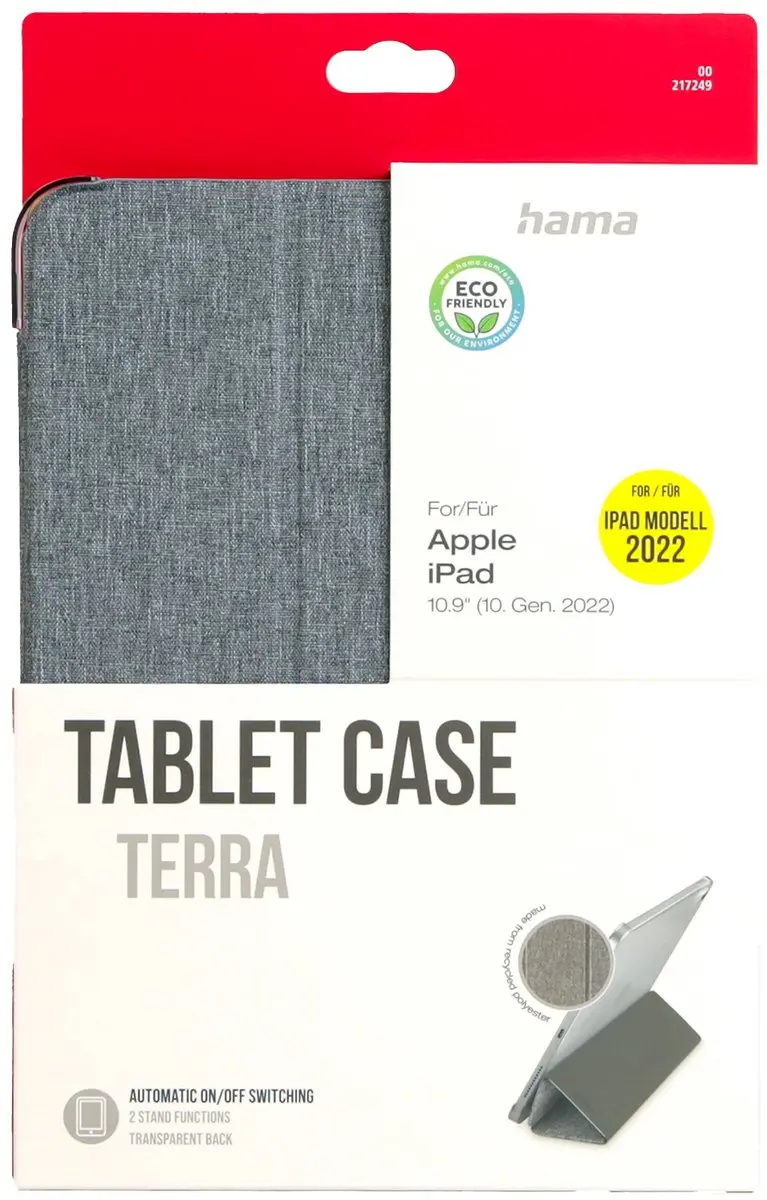 Hama Terra Hoesje iPad 11" 2025/10.9" 2022 - Grijs - afbeelding 6 van 6