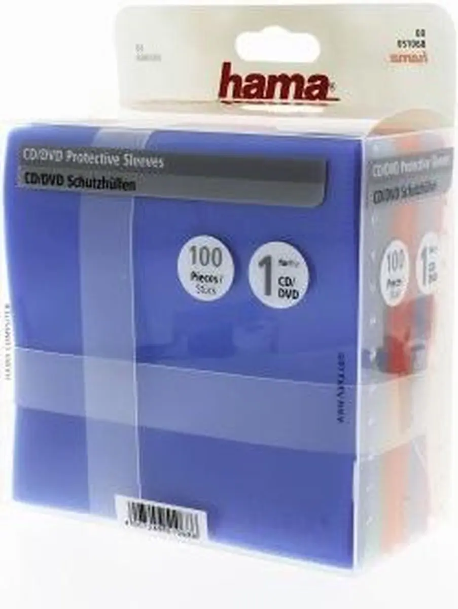 Hama CD/DVD/Blu-ray Hoesjes - 100 Stuks - Kleurenmix