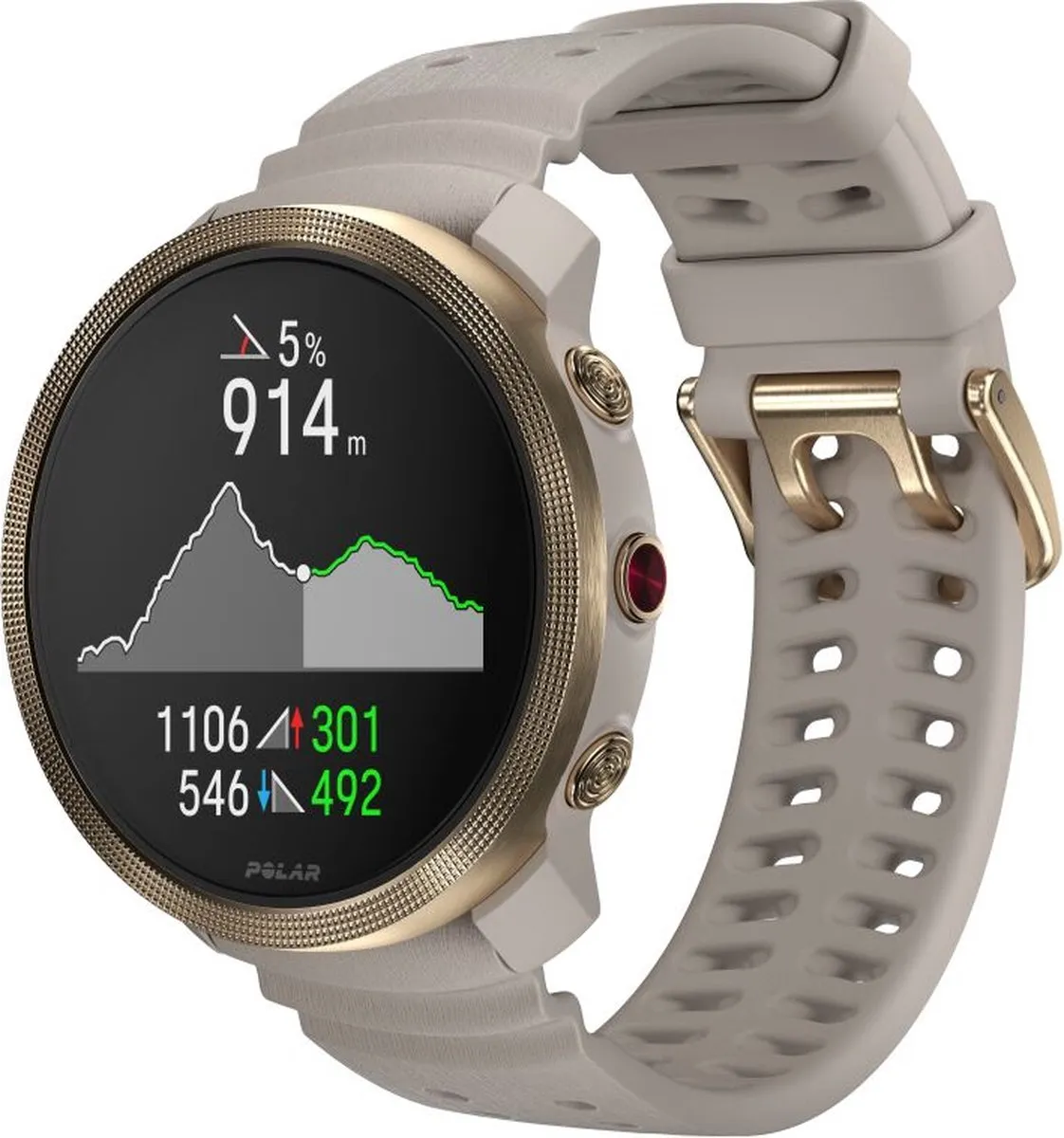 Polar Vantage M3 Smartwatch 45mm - Greige/Goud