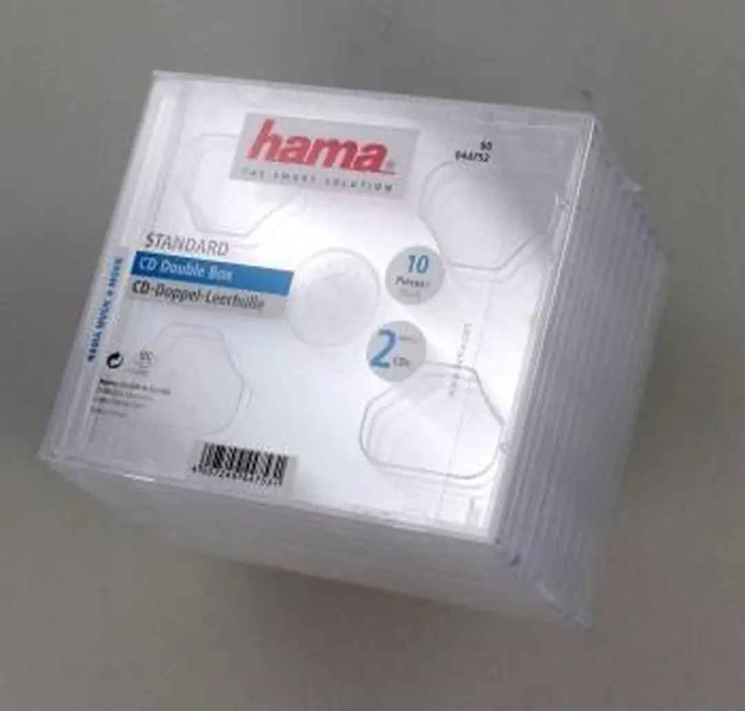 Hama Cd-Box Dubbel Transparant 10 Stuks