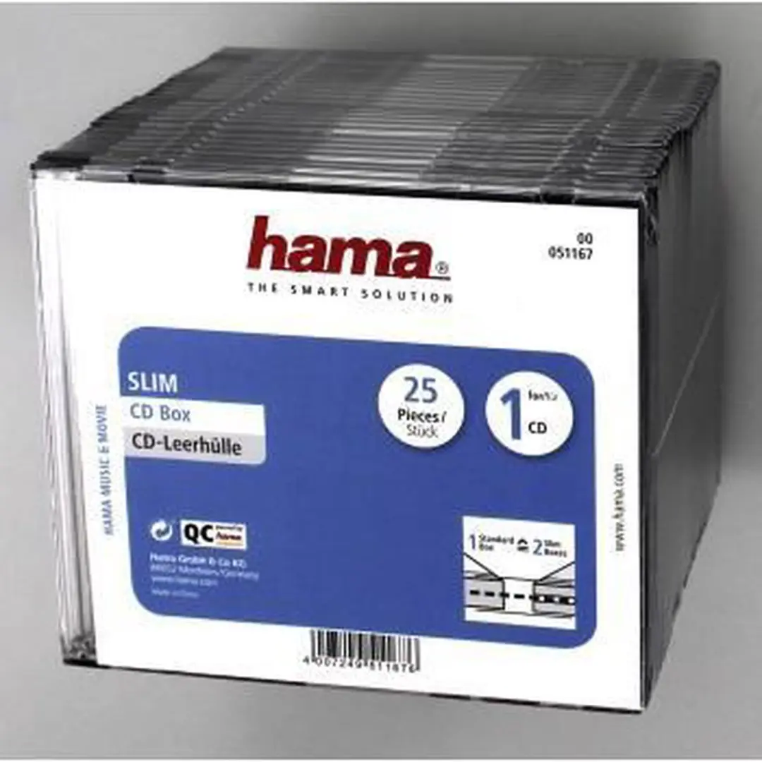 Hama CD Box 25 Stuks - Zwart - MPN 00051167