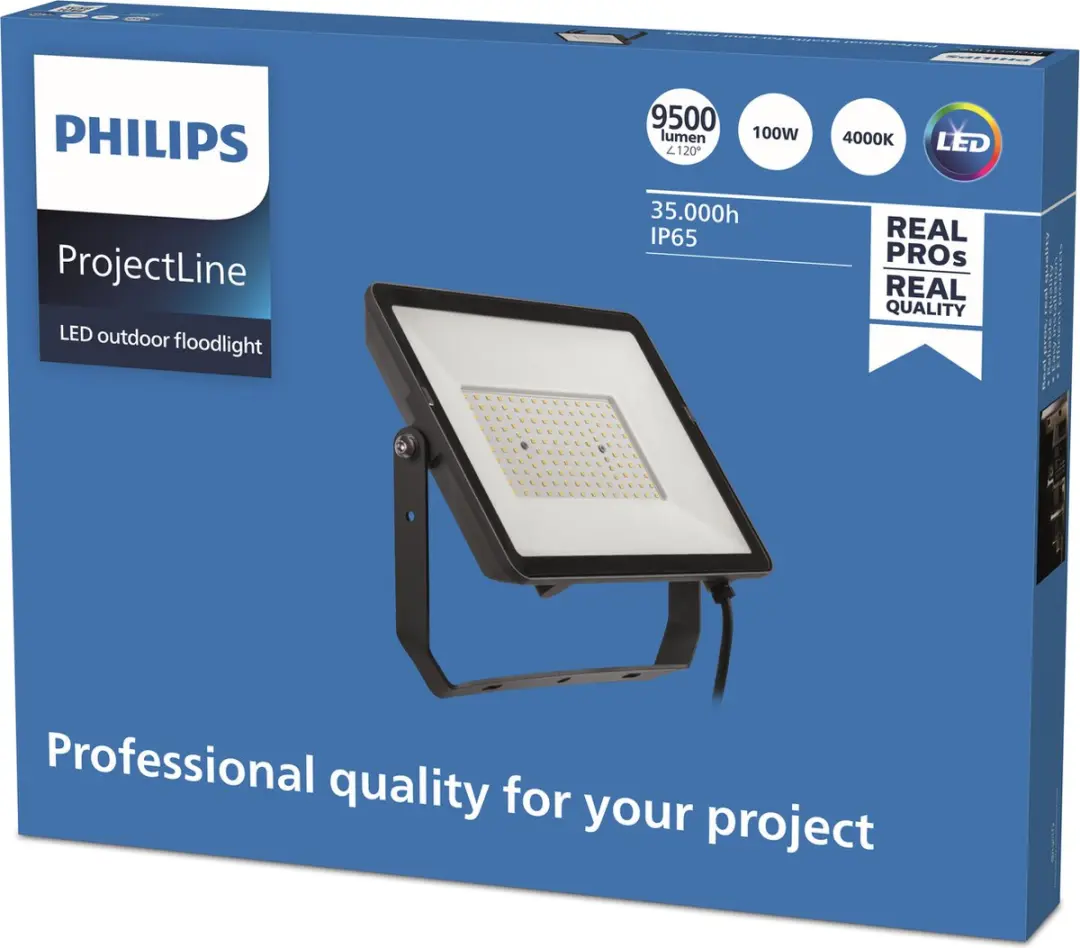 Philips ProjectLine 100W Straler 4000K - Zwart