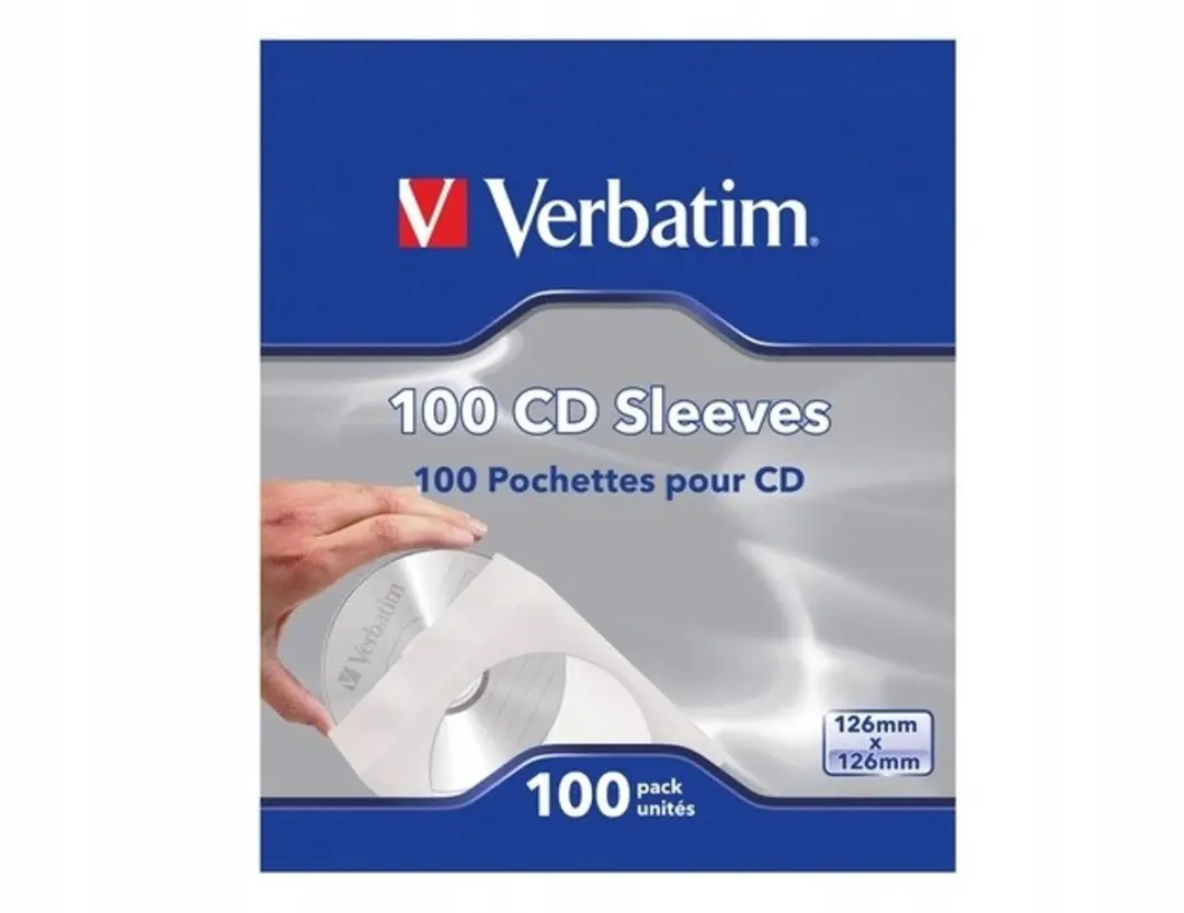 Verbatim CD Beschermhoesjes 100 Stuks - Wit