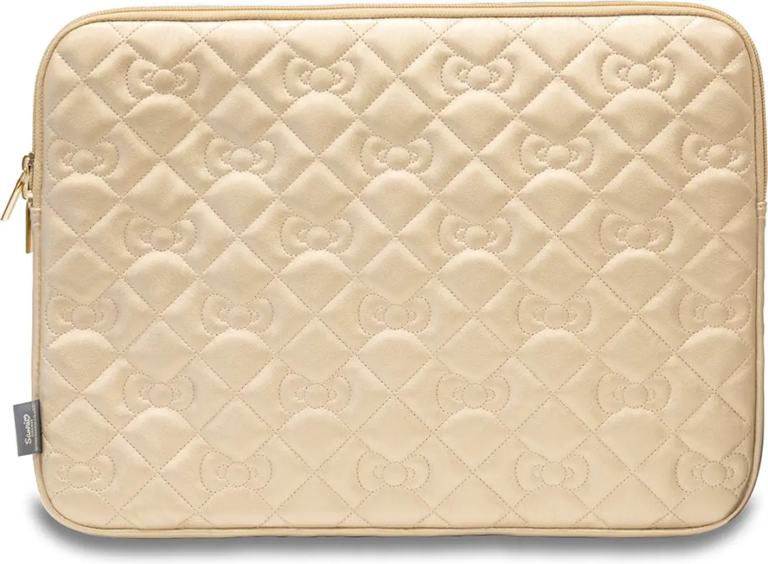 Hello Kitty MacBook Sleeve 14" - Goud - Kunstleer