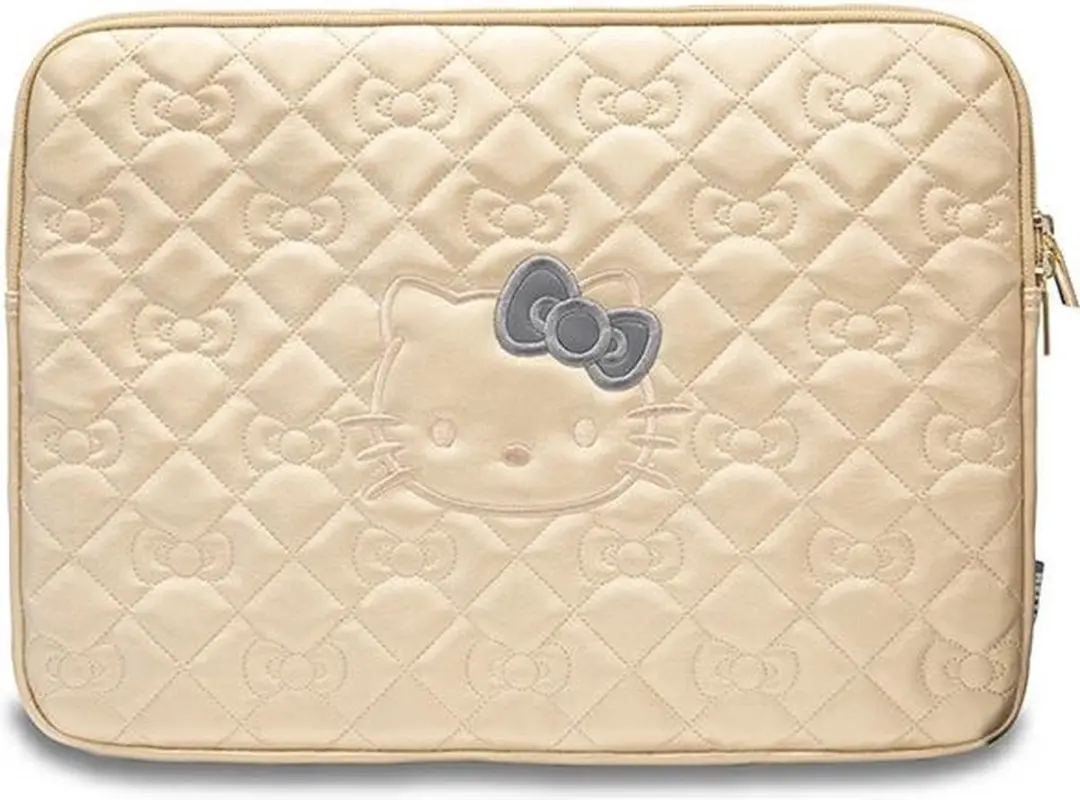 Hello Kitty MacBook Sleeve 14" - Goud - Kunstleer