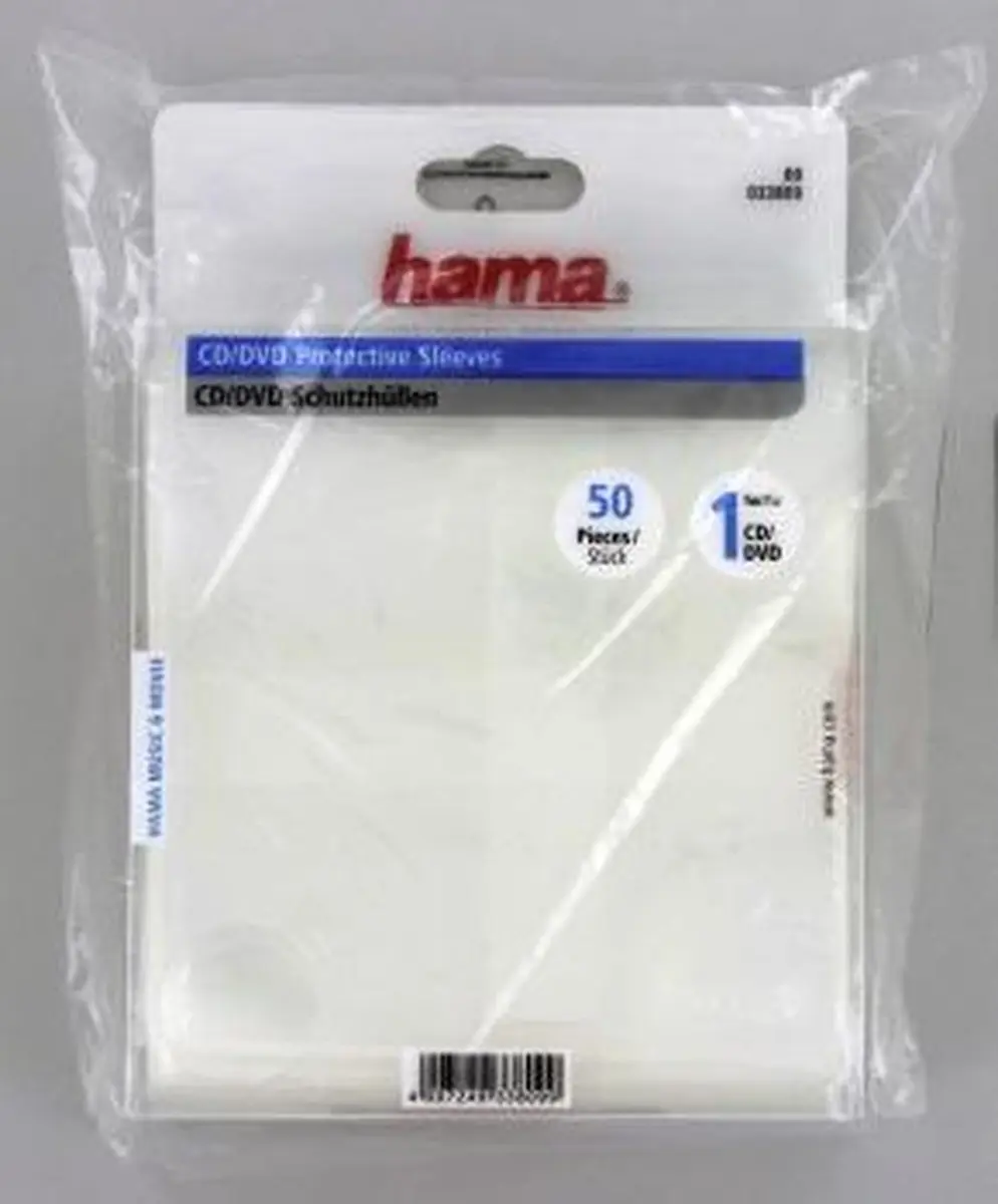 Hama CD/DVD Hoesjes 50 Stuks - Transparant