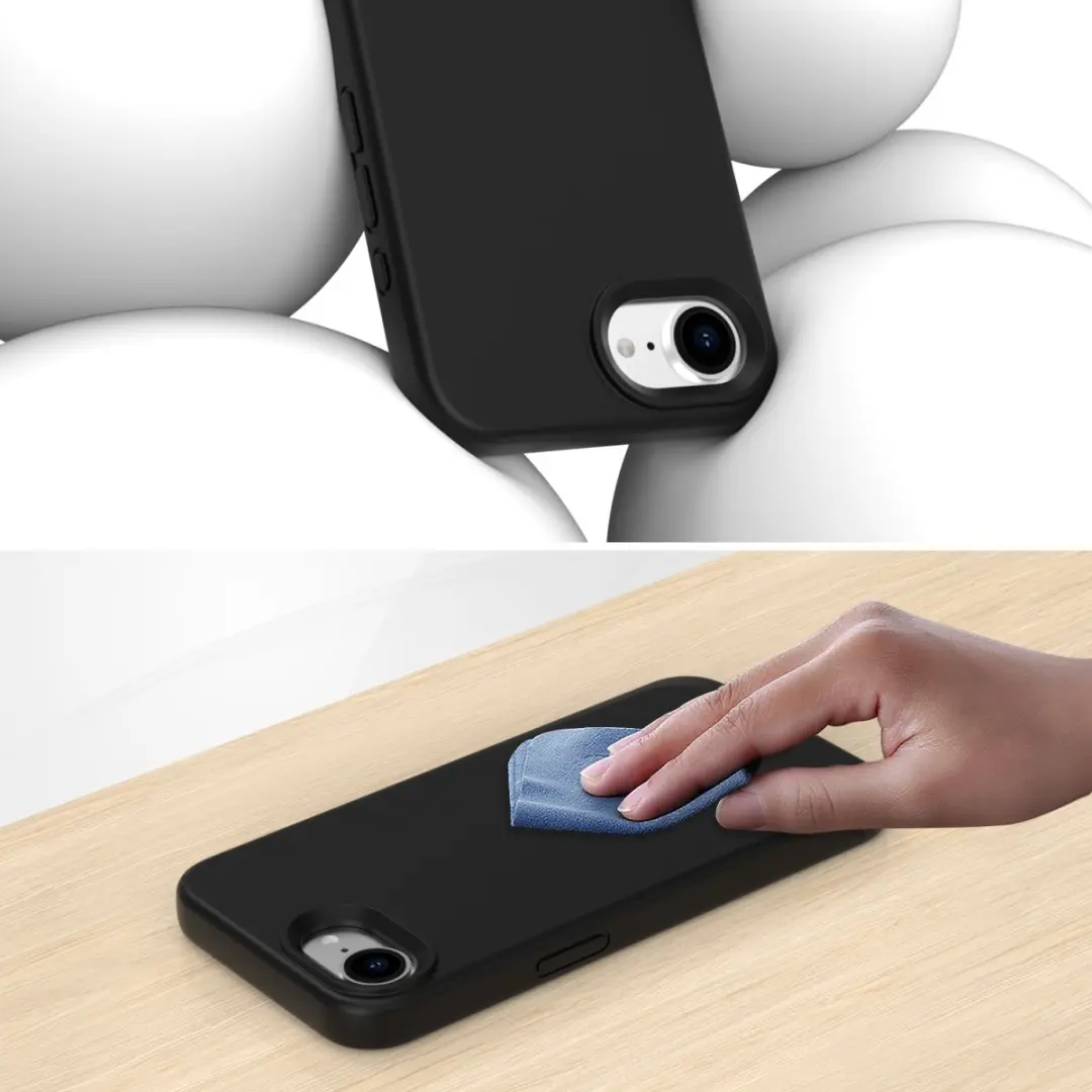 4Smarts Silikon Case Cupertino Cover iPhone 16e - Zwart - MagSafe